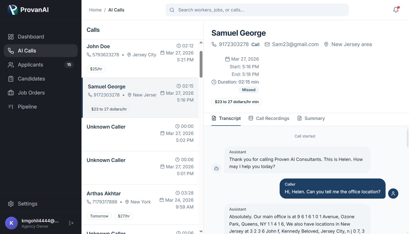 Dashboard Demo